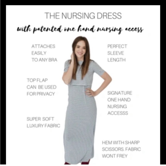 Striped maxi nursing dress - Picture 5 of 5